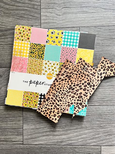 Scrapbook Paper Leopard Sunflower Manda Panda Projects