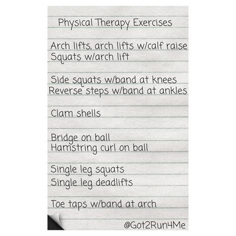 Physical Therapy Exercises For Glutes And Arches Got2run4merunning