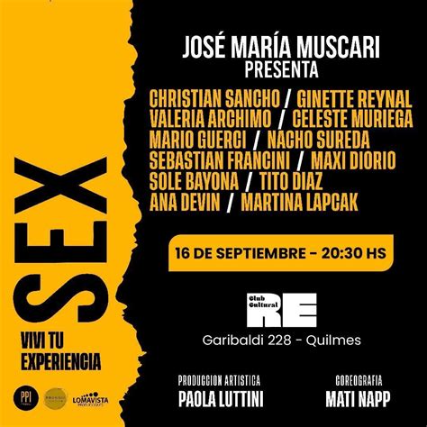 Sex Viv Tu Experiencia De Jos Mar A Muscari C Mo Comprar Entradas Para Ver La Obra En Club