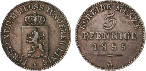 Reuss J Ngere Linie Zu Schleiz Pfennig A Heinrich Lxvii