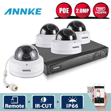 Aliexpress Buy ANNKE 8CH HD 2 0MP 1080P NVR Kit PoE IP Camera Set