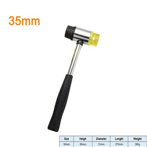 Rubber Hammer Mallet Double Face Soft Tap Diy Leather Tool Mm