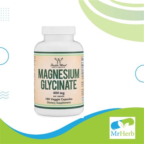 Magnesium Glycinate Mg Capsules Safe Vegetarian Manufactured