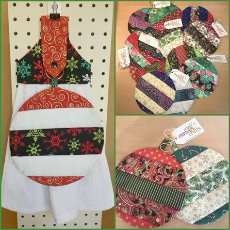 Quilted Holiday Ornament Hot Pads Potholders Sold In Pairs Etsy Canada