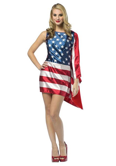 Flag Dress Costume for Women | American flag dress, Flag dress