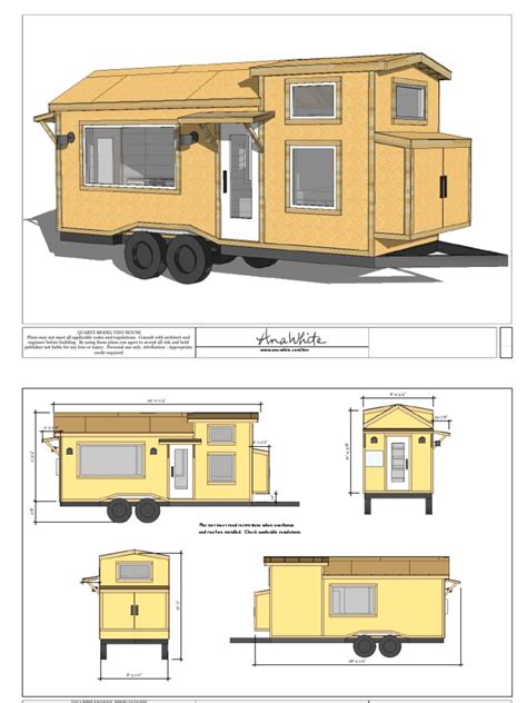 Tiny House Plans Quartz Model by Ana White 6.8.16 | PDF | Framing ...