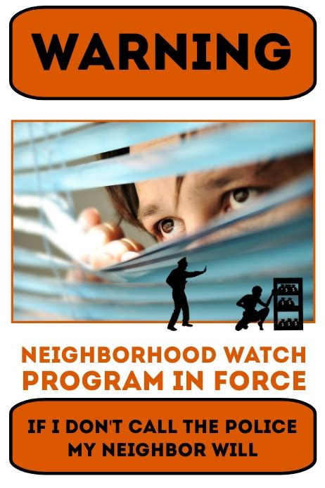 Neighborhood Watch Poster Template Postermywall