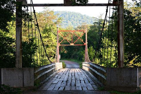 Sylamore Creek Swinging Bridge By Peggy Terrell Mountain View