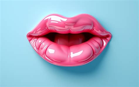 Premium Photo Beautifull Lips 3d Realistic