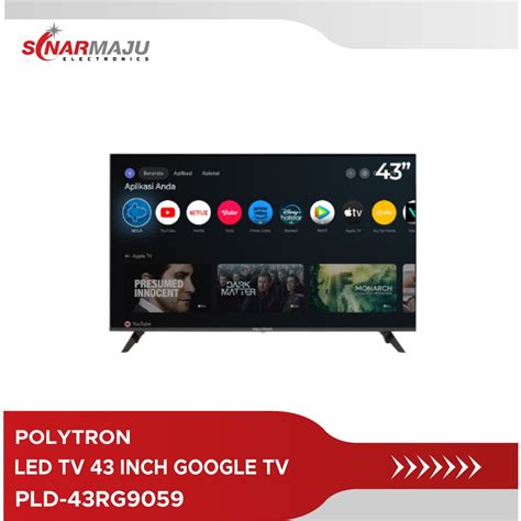 LED TV 43 INCH POLYTRON GOOGLE TV PLD 43RG9059