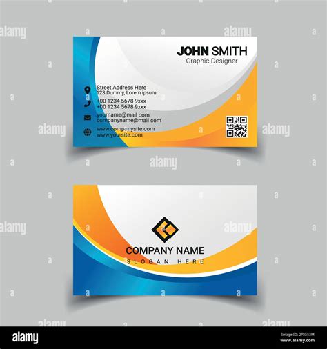 Professional Business Card Design Template For Company Or Business Two