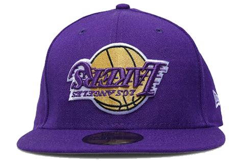 New Era Los Angeles Lakers Upside Down 59fifty Fitted Hat Purple Ss21