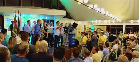 Durante evento em Criciúma Jorginho Mello projeta 80 para Bolsonaro em SC