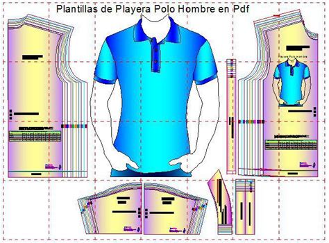 Los Patrones O Moldes De Playera Tipo Polo Para Costura En Tela Pique