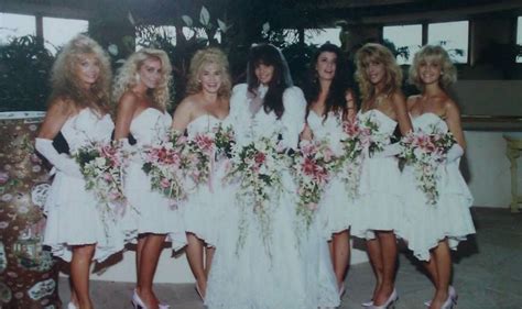 Brandi Brant At Her Wedding To Nikki Sixx Bridesmaids Include Heather Locklear And Sharise Neil