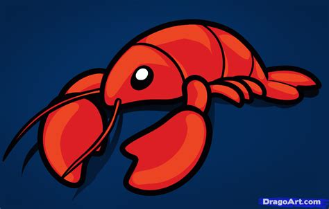 How To Draw A Lobster Drawing Cute With Cute Claws And Antennas