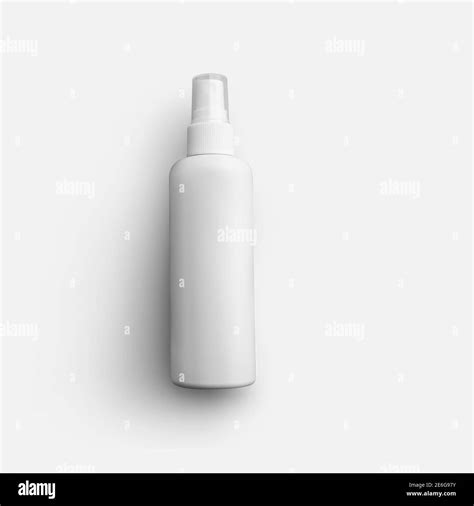 Plantilla De Una Botella De Plástico Blanco Para Perfume Antiséptico