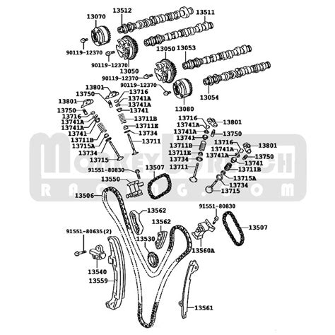 Toyota Oem Timing Chain Tensioner Slipper 2gr Fe Engine Small Upper
