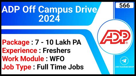 Adp Off Campus Drive Package Lakh Pa Associate Software