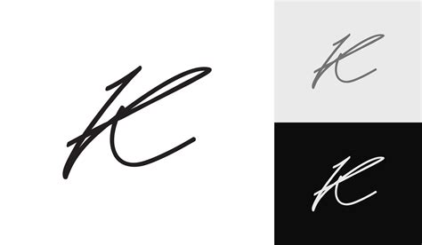 Signature Letter K Logo Design Vector Art At Vecteezy