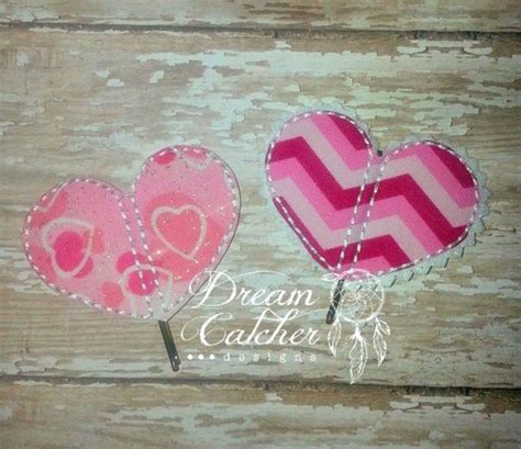 In The Hoop Heart Bobby Pin Felt Embroidery Design The Creative Frenzy