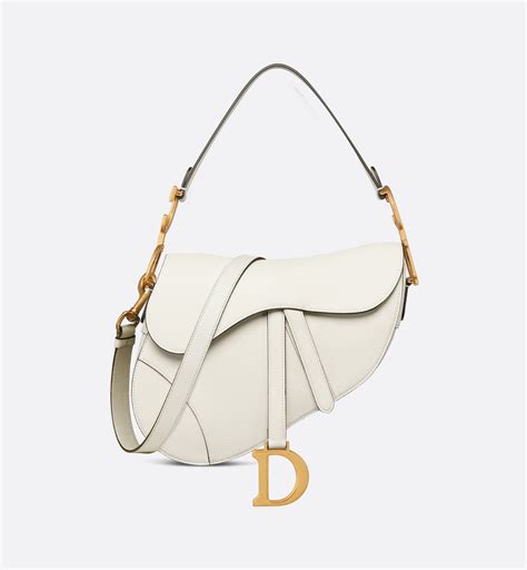 Saddle Bag With Strap Latte Grained Calfskin Dior Us