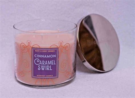 Bath Body Works Cinnamon Caramel Swirl Large 3 Wick 14 5 Oz Candle EBay