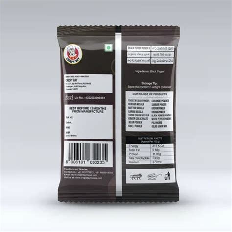 Spicy Variety Tellicherry India Crispy Day Black Pepper Powder