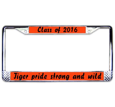 Chrome License Plate Frame - Customizable Class Of Design