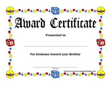 Award Certificate For Kindness- One | Certificate Templates | Teachers