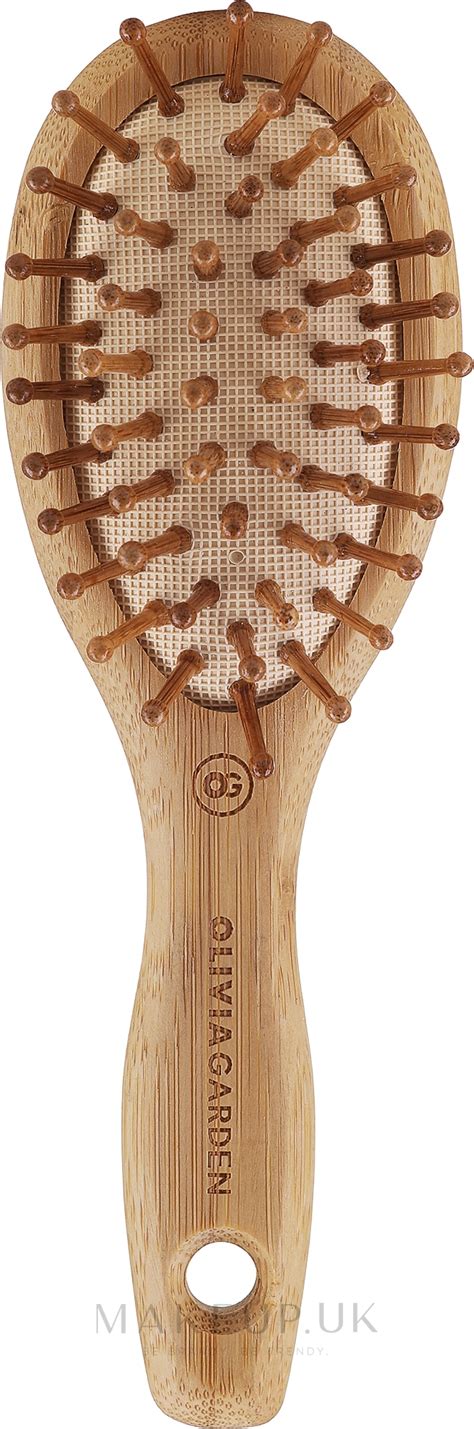 Olivia Garden Healthy Hair Small Oval Ionic Massage Brush Bamboo Oval