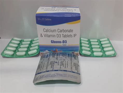 Calcium Carbonate 1250 Mg Eq To Elemental Calcium 500mg And Vitamin D3 250iu Tablet At Rs 60 Box