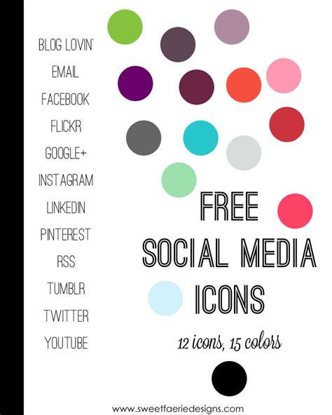 free social media icons | Carrie Loves