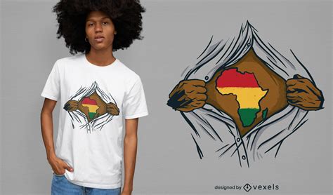 Descarga Vector De Diseño De Camiseta Abierta Rasgada De África