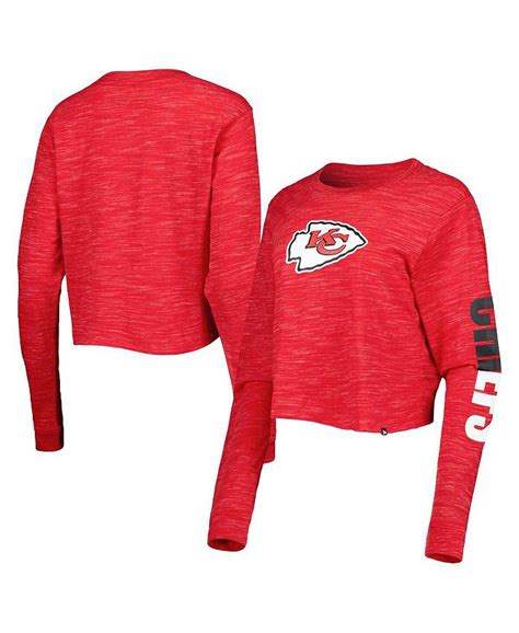 New Era Womens Red Kansas City Chiefs Crop Long Sleeve T Shirt Macys