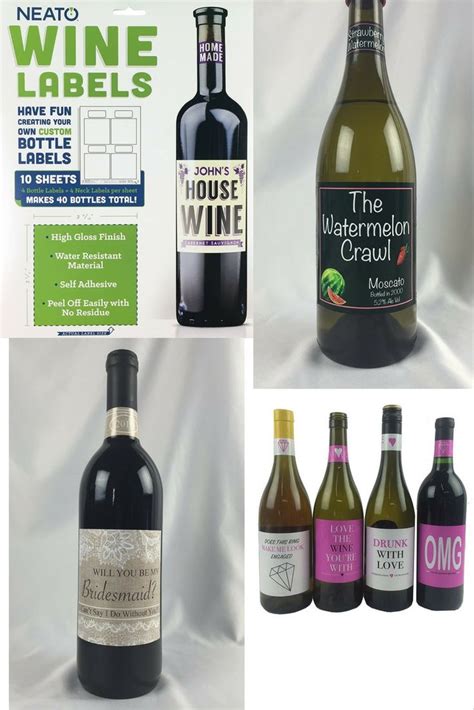 Wine Bottle Labels Make Your Own Custom Printable Wine Labels