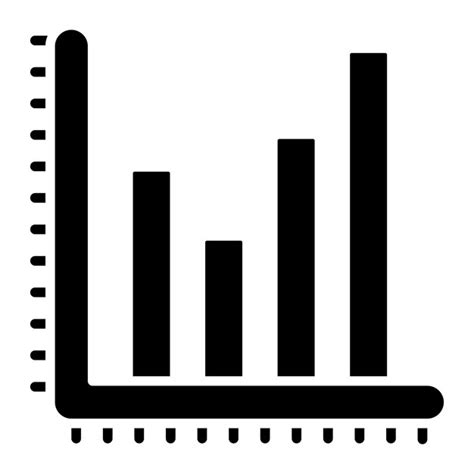 Premium Vector Bar Graph Glyph Solid Black Illustration