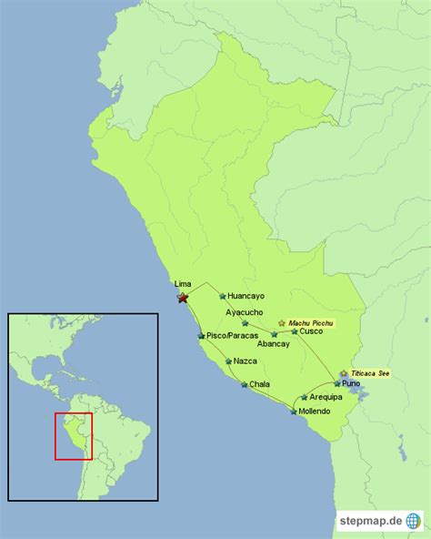 Stepmap Bersicht Route Peru Landkarte F R Peru