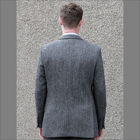 Harris Tweed Grey Herringbone 3pic Suit Cwmenswear