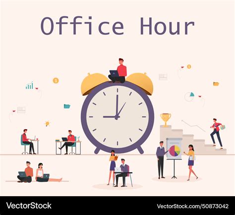 Office hour Royalty Free Vector Image - VectorStock