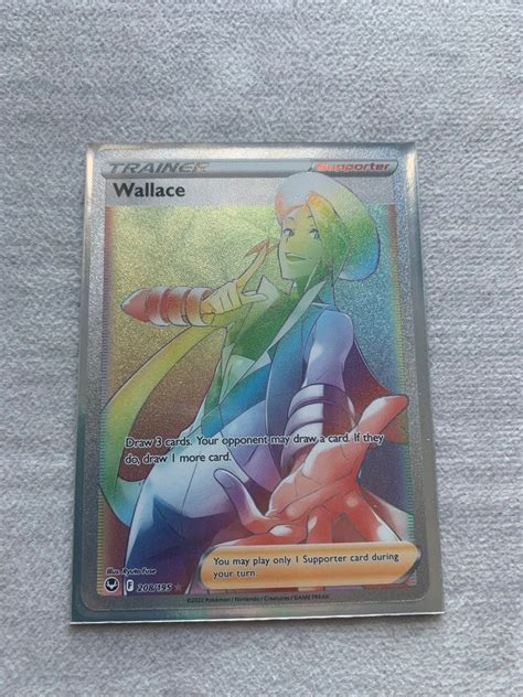 Wallace 208 195 Hyper Rare Rainbow Pokemon TCG Silver Tempest