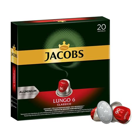 Jacobs Kaffeekapseln Lungo Classico Intensität 6 von 12 20 Nespresso