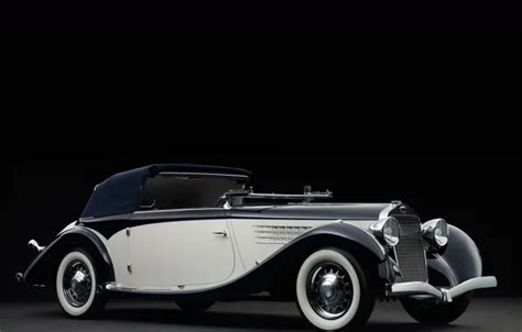 Скачать обои vintage retro luxury Cabriolet 1936 Delage Milord