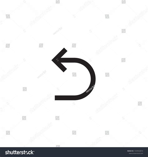 Return Button Icon Design Vector Illustration Stock Vector (Royalty
