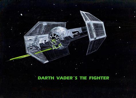 Darth Vader Tie Fighter Drawing by Nilton Ueda - Fine Art America