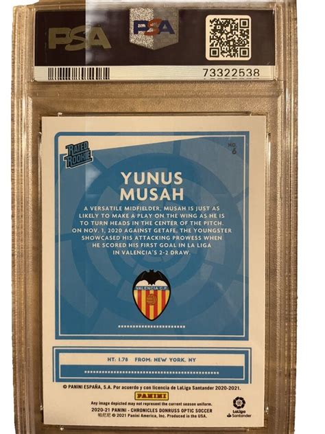 2020 Panini Chronicles Optic Rated Rookie La Liga Valencia CF USMNT