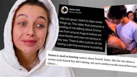 Emma Chamberlain Cheated On By Aaron Hull Youtube