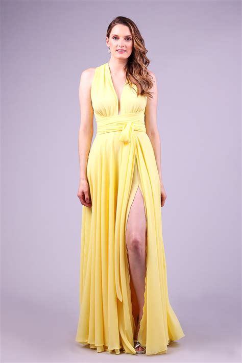 Vestido Longo De Festa Amarelo Sabrina Arthur Caliman