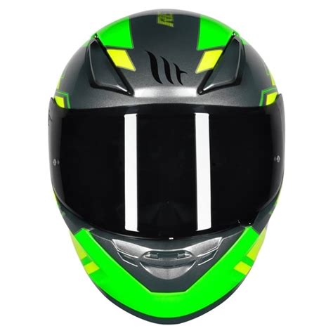 Capacete MT Revenge Zusa Verde Fluor Brilho Grid Motors