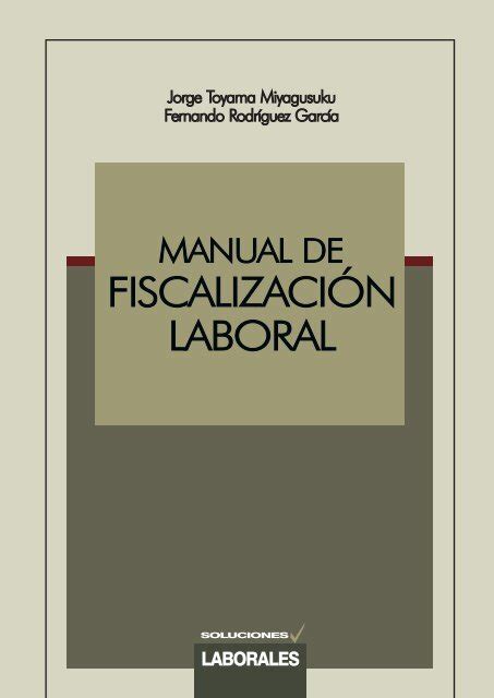 Manual De Fiscalizaci N Laboral Jorge Toyama Y Fernando Rodr Guez